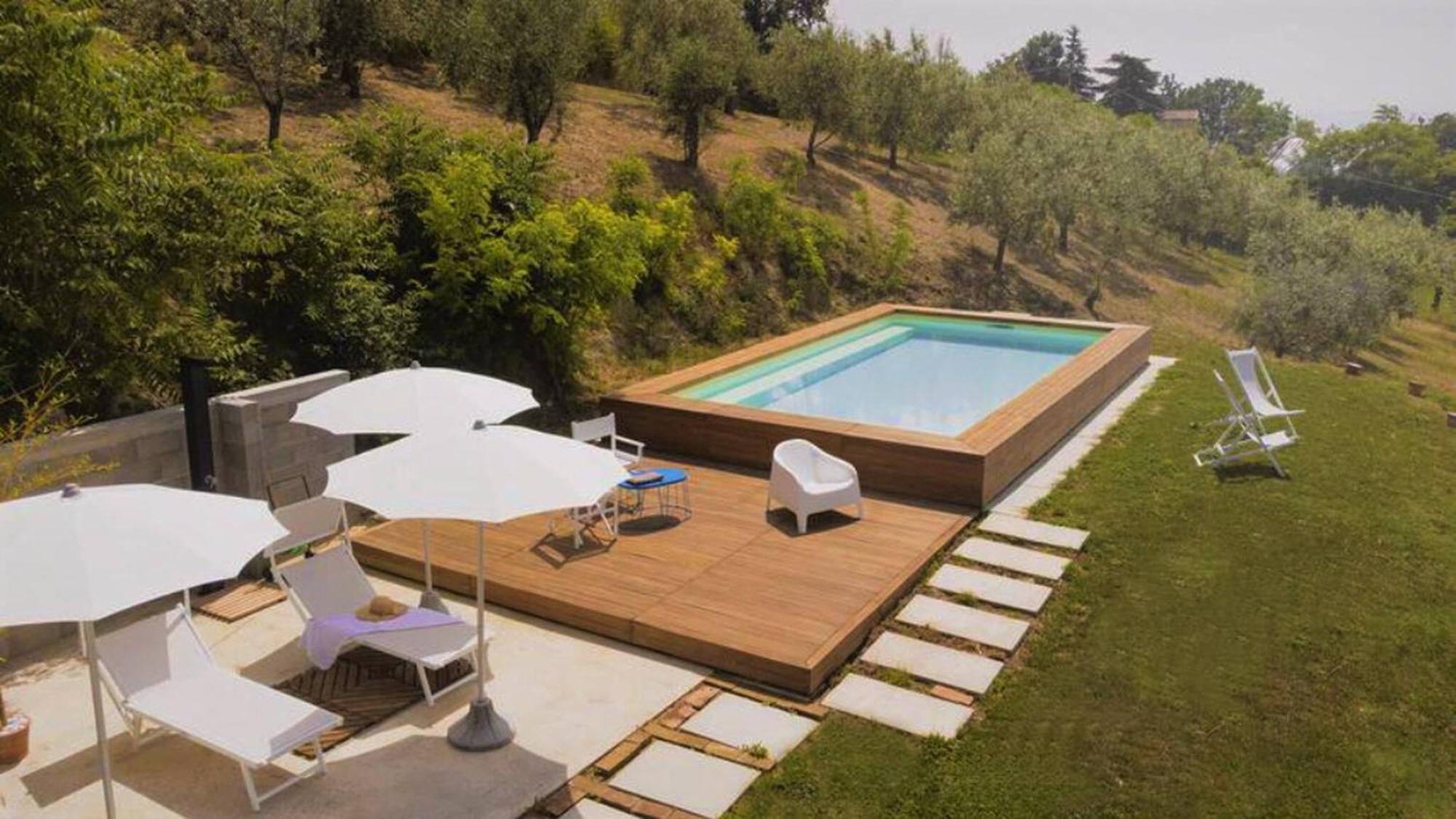 فيلا Borgo Calbianco - Private House With Pool & Airco Cerreto Castello المظهر الخارجي الصورة