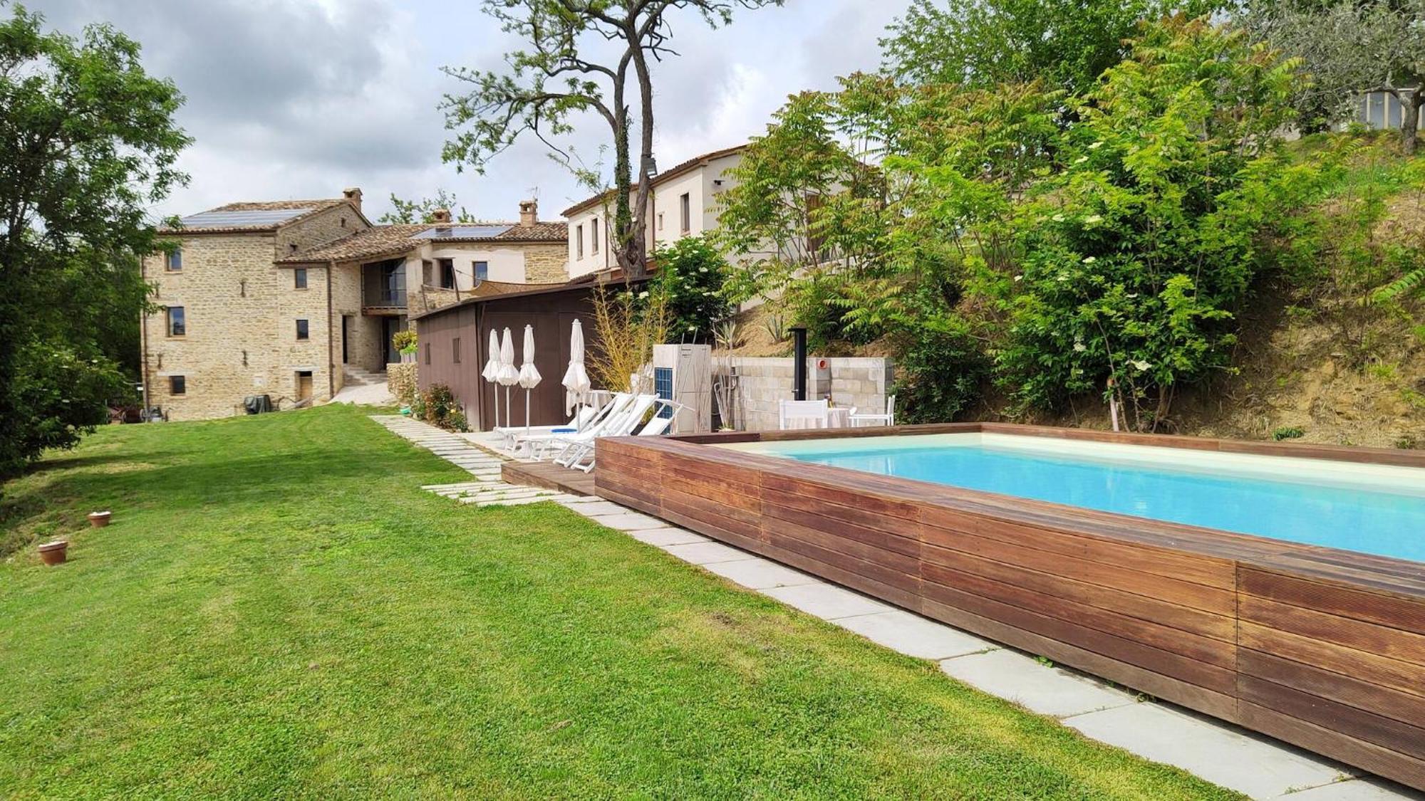 فيلا Borgo Calbianco - Private House With Pool & Airco Cerreto Castello المظهر الخارجي الصورة